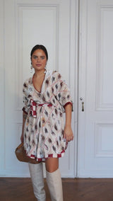 Silk Mini Dress With Pattern - Item for sale